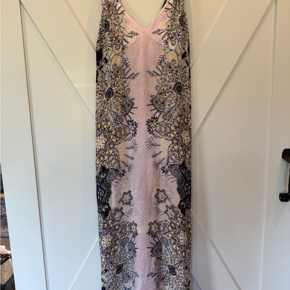 Free People Pink Embellished Maxi Dress